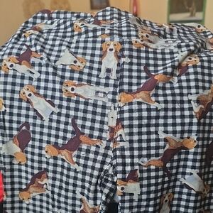 Beagle Print/gingham Leggings